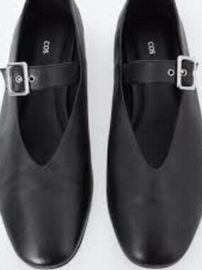 Cos black buckle ballet flats 6